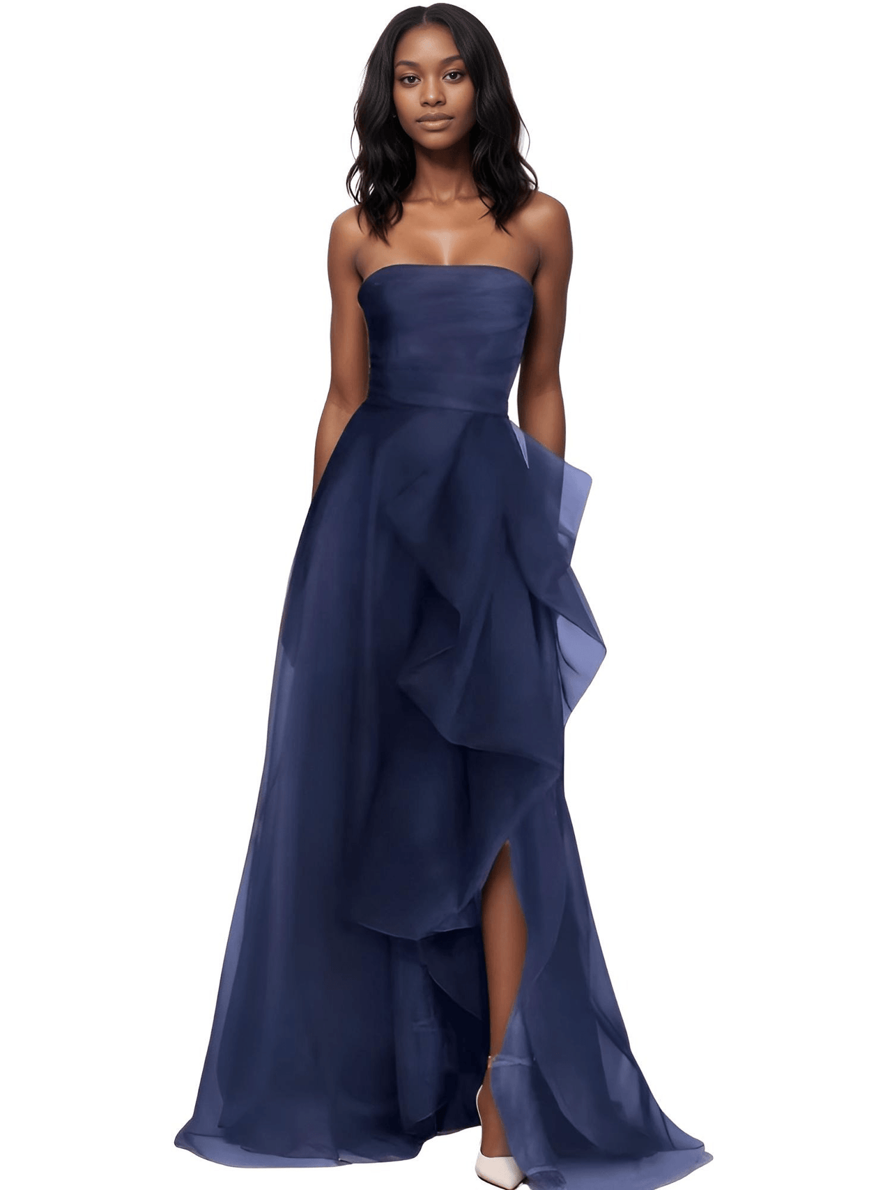 Women's Strapless Off Shoulder A-line Maxi Dress With Side High Split -, Dress , Drestiny , 10, 12, 14, 14W, 16, 16W, 18, 2, 20, 22, 24, 26, 28, 4, 6, 8, Black, Blue, Dark Blue, Deep Pink, Fuchsia, Light Pink, Maxi Dresses, Navy, Pink, Purple, Sleeveless, Strapless, United Kingdom, United States, Australia, New Zealand, Canada, Prom Dresses 2025, Drestiny , www.shopdrestiny.com