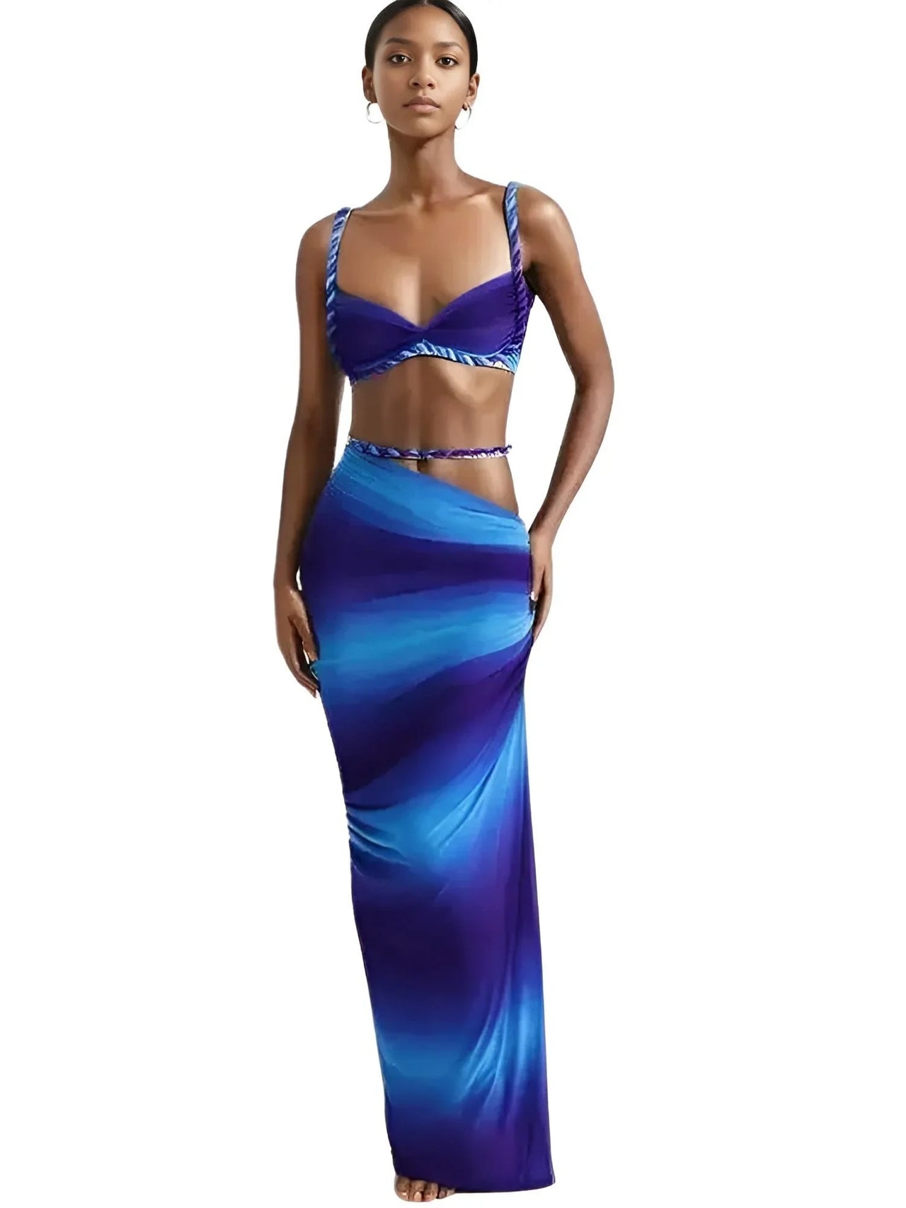 Women's Bandage Sexy 2-Piece Sets Club Backless Decorative Cord Top and Skirt Sets Summer Vacation, Drestiny, Sets, Skirt Sets, Skirts, Crop Tops, Sleeveless, Casual Shirts, XS, S, M, L, XL, 2, 4, 6, 8, 10, 12, Red Print, Blue Print, Orange, Avocado Green, Grey, Coffee, White, Pink, Black, Deep Pink, USA, Canada, Aus, NZ, UK, Bandage Two Piece Set, Women's Bodycon Sets, Clubwear Two Piece Outfits, Sexy Co Ord Sets, Bandage Skirt and Top Set, Bandage Co Ord Set, Clubbing Outfits Two Piece, shopdrestiny.com