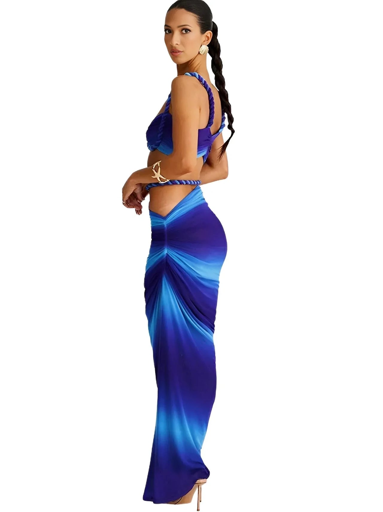 Women's Bandage Sexy 2-Piece Sets Club Backless Decorative Cord Top and Skirt Sets Summer Vacation, Drestiny, Sets, Skirt Sets, Skirts, Crop Tops, Sleeveless, Casual Shirts, XS, S, M, L, XL, 2, 4, 6, 8, 10, 12, Red Print, Blue Print, Orange, Avocado Green, Grey, Coffee, White, Pink, Black, Deep Pink, USA, Canada, Aus, NZ, UK, Bandage Two Piece Set, Women's Bodycon Sets, Clubwear Two Piece Outfits, Sexy Co Ord Sets, Bandage Skirt and Top Set, Bandage Co Ord Set, Clubbing Outfits Two Piece, shopdrestiny.com