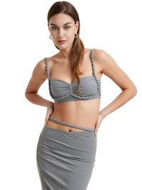Thumbnail for Women's Bandage Sexy 2-Piece Sets Club Backless Decorative Cord Top and Skirt Sets Summer Vacation, Drestiny, Sets, Skirt Sets, Skirts, Crop Tops, Sleeveless, Casual Shirts, XS, S, M, L, XL, 2, 4, 6, 8, 10, 12, Red Print, Blue Print, Orange, Avocado Green, Grey, Coffee, White, Pink, Black, Deep Pink, USA, Canada, Aus, NZ, UK, Bandage Two Piece Set, Women's Bodycon Sets, Clubwear Two Piece Outfits, Sexy Co Ord Sets, Bandage Skirt and Top Set, Bandage Co Ord Set, Clubbing Outfits Two Piece, shopdrestiny.com