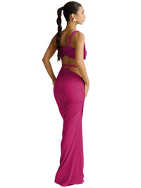 Thumbnail for Women's Bandage Sexy 2-Piece Sets Club Backless Decorative Cord Top and Skirt Sets Summer Vacation, Drestiny, Sets, Skirt Sets, Skirts, Crop Tops, Sleeveless, Casual Shirts, XS, S, M, L, XL, 2, 4, 6, 8, 10, 12, Red Print, Blue Print, Orange, Avocado Green, Grey, Coffee, White, Pink, Black, Deep Pink, USA, Canada, Aus, NZ, UK, Bandage Two Piece Set, Women's Bodycon Sets, Clubwear Two Piece Outfits, Sexy Co Ord Sets, Bandage Skirt and Top Set, Bandage Co Ord Set, Clubbing Outfits Two Piece, shopdrestiny.com
