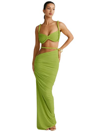 Thumbnail for Women's Bandage Sexy 2-Piece Sets Club Backless Decorative Cord Top and Skirt Sets Summer Vacation, Drestiny, Sets, Skirt Sets, Skirts, Crop Tops, Sleeveless, Casual Shirts, XS, S, M, L, XL, 2, 4, 6, 8, 10, 12, Red Print, Blue Print, Orange, Avocado Green, Grey, Coffee, White, Pink, Black, Deep Pink, USA, Canada, Aus, NZ, UK, Bandage Two Piece Set, Women's Bodycon Sets, Clubwear Two Piece Outfits, Sexy Co Ord Sets, Bandage Skirt and Top Set, Bandage Co Ord Set, Clubbing Outfits Two Piece, shopdrestiny.com