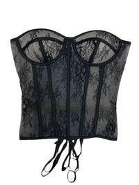Thumbnail for Black lace corset on a white background