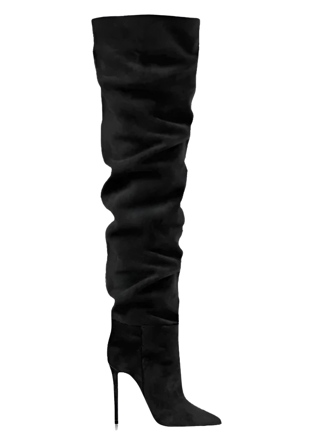 Women's Suede Stiletto Boots Over The Knee Pointed Toe Sexy High Heels Long Boots Solid Color Women's Winter Designer Shoes, Drestiny, Boots, Thigh Highs, Over The Knee Boots, Stilettos, Heels, High Heels, FR, United States, Canada, Australia, New Zealand, United Kingdom, Brown, Green, Khaki, Purple, Grey, Blue, Black, shopdrestiny.com