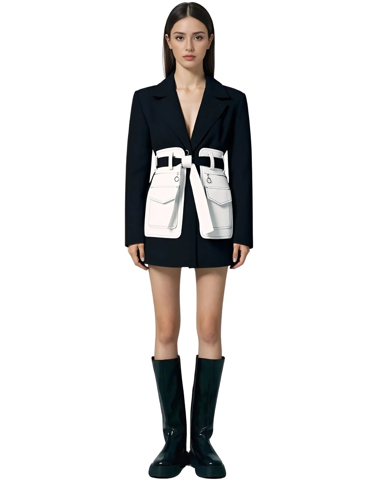 Women's Black and White Blazer -, Blazers , Drestiny , Australia, Black, Blazers, Canada, FR, Jackets, L, M, New Zealand, S, United Kingdom, United States, White, XL , Drestiny , www.shopdrestiny.com