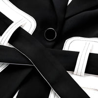 Thumbnail for Women's Black and White Blazer