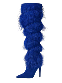 Thumbnail for Women's Feather High Heel Boots