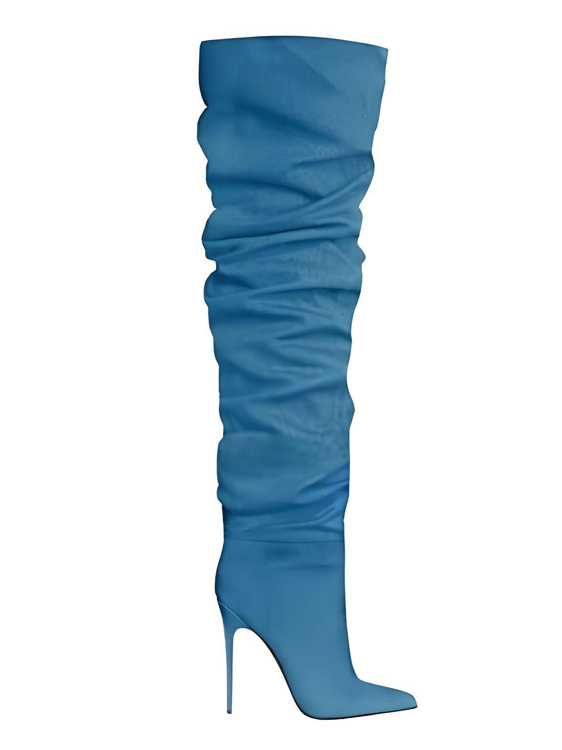 Women's Suede Stiletto Boots Over The Knee Pointed Toe Sexy High Heels Long Boots Solid Color Women's Winter Designer Shoes, Drestiny, Boots, Thigh Highs, Over The Knee Boots, Stilettos, Heels, High Heels, FR, United States, Canada, Australia, New Zealand, United Kingdom, Brown, Green, Khaki, Purple, Grey, Blue, Black, shopdrestiny.com