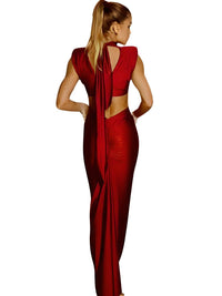 Thumbnail for Women's Bodycon Tank Dresses Hollow Out Turtleneck Sexy Maxi Dress For Women Fashion Solid Sleeveless Club Party Dress, Drestiny, Ankle Length Dresses, Maxi Dresses, Sleeveless, United States, USA, Canada, Australia, New Zealand, United Kingdom, UK, S, M, L, Green, White, Black, Wine Red, Black bodycon dress, Bodycon dress for night out, cheap bodycon dresses, 4, 6, 8, 10, shopdrestiny.com