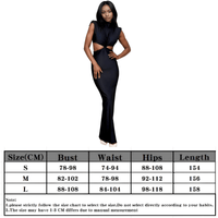 Thumbnail for Women's Bodycon Tank Dresses Hollow Out Turtleneck Sexy Maxi Dress For Women Fashion Solid Sleeveless Club Party Dress, Drestiny, Ankle Length Dresses, Maxi Dresses, Sleeveless, United States, USA, Canada, Australia, New Zealand, United Kingdom, UK, S, M, L, Green, White, Black, Wine Red, Black bodycon dress, Bodycon dress for night out, cheap bodycon dresses, 4, 6, 8, 10, shopdrestiny.com