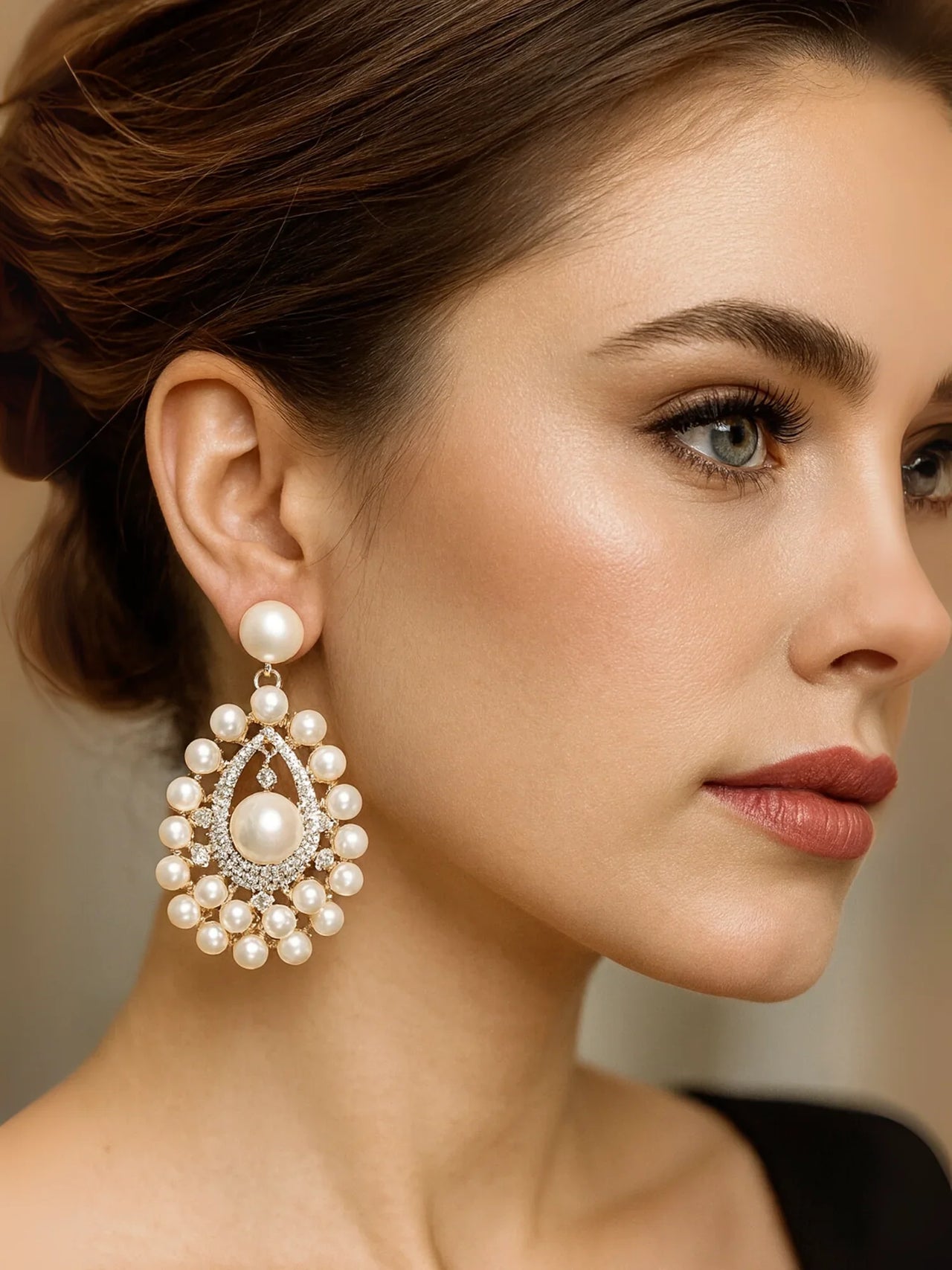 Women's Bridal Earrings -, Earrings , Drestiny , Australia, Canada, Earrings, Gender_Women, Gold, New Zealand, Silver, United Kingdom, United States, White , Drestiny , www.shopdrestiny.com