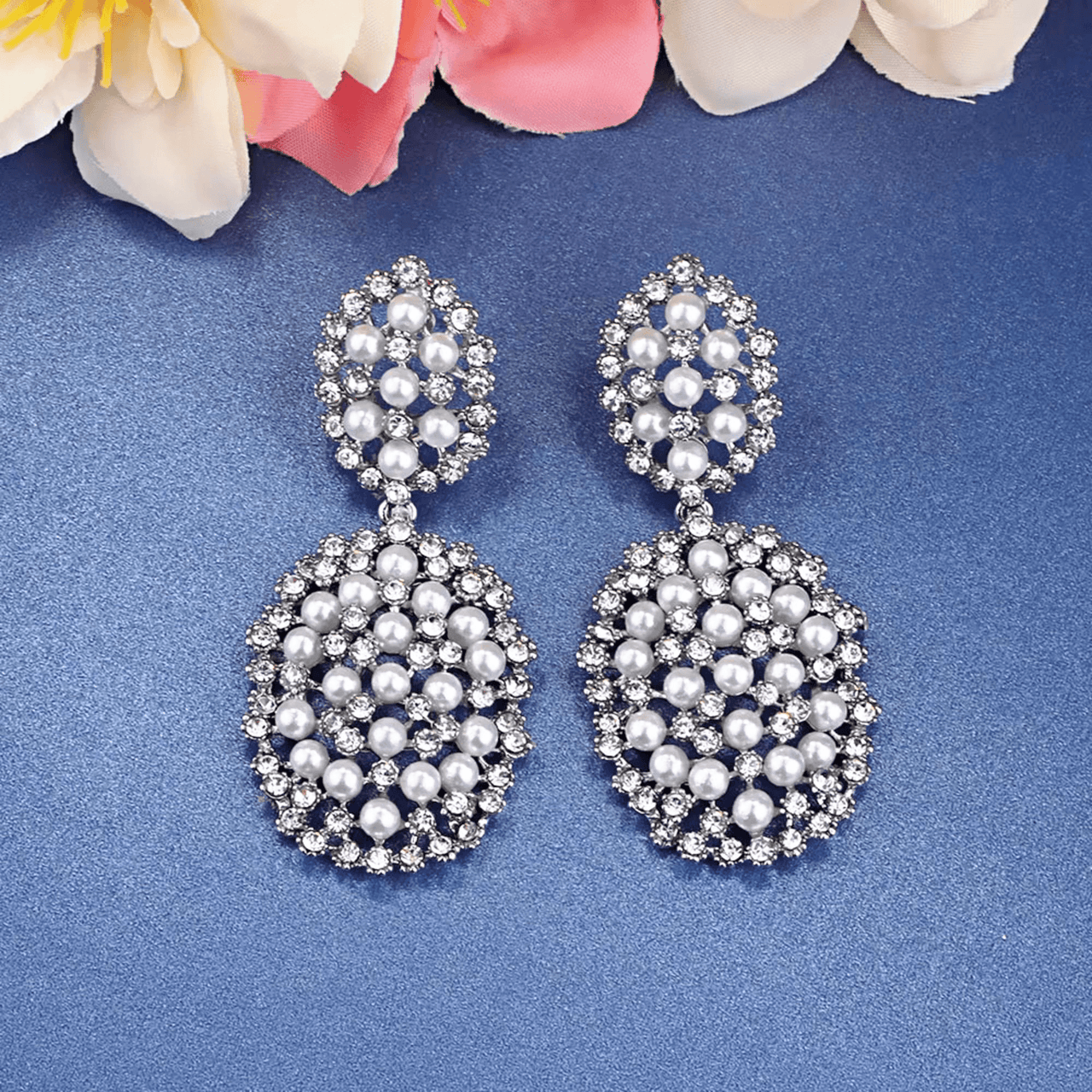 Women's Bridal Earrings -, Earrings , Drestiny , Australia, Canada, Earrings, Gender_Women, Gold, New Zealand, Silver, United Kingdom, United States, White , Drestiny , www.shopdrestiny.com