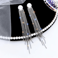 Thumbnail for Women's Bridal Earrings -, Earrings , Drestiny , Australia, Canada, Earrings, Gender_Women, Gold, New Zealand, Silver, United Kingdom, United States, White , Drestiny , www.shopdrestiny.com