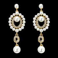 Thumbnail for Women's Bridal Earrings -, Earrings , Drestiny , Australia, Canada, Earrings, Gender_Women, Gold, New Zealand, Silver, United Kingdom, United States, White , Drestiny , www.shopdrestiny.com