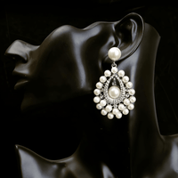 Thumbnail for Women's Bridal Earrings -, Earrings , Drestiny , Australia, Canada, Earrings, Gender_Women, Gold, New Zealand, Silver, United Kingdom, United States, White , Drestiny , www.shopdrestiny.com