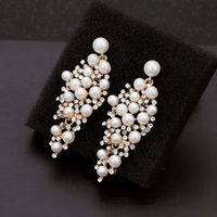 Thumbnail for Women's Bridal Earrings -, Earrings , Drestiny , Australia, Canada, Earrings, Gender_Women, Gold, New Zealand, Silver, United Kingdom, United States, White , Drestiny , www.shopdrestiny.com