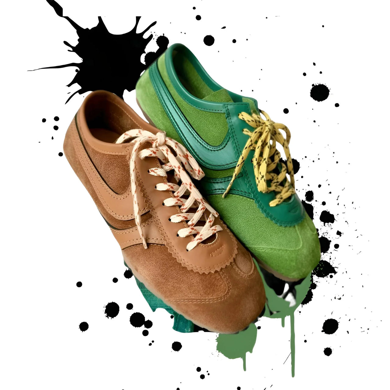 Women's Casual Leather Sneakers Designer Training Shoes Patchwork Lace-Up Sneakers Leather Flat Women's Shoes -, Shoes , Drestiny , Australia, Brown, Canada, Coffee, Dark Brown, Flats, FR, Green, New Zealand, Silver, Sneakers, United Kingdom, United States, White, Yellow, Red, Pink, Black, Dark Red, Leopard Print, Yellow, Drestiny, women's leather sneakers, designer leather sneakers women, black leather sneakers women, white leather sneakers women, leather sneakers women casual, www.shopdrestiny.com