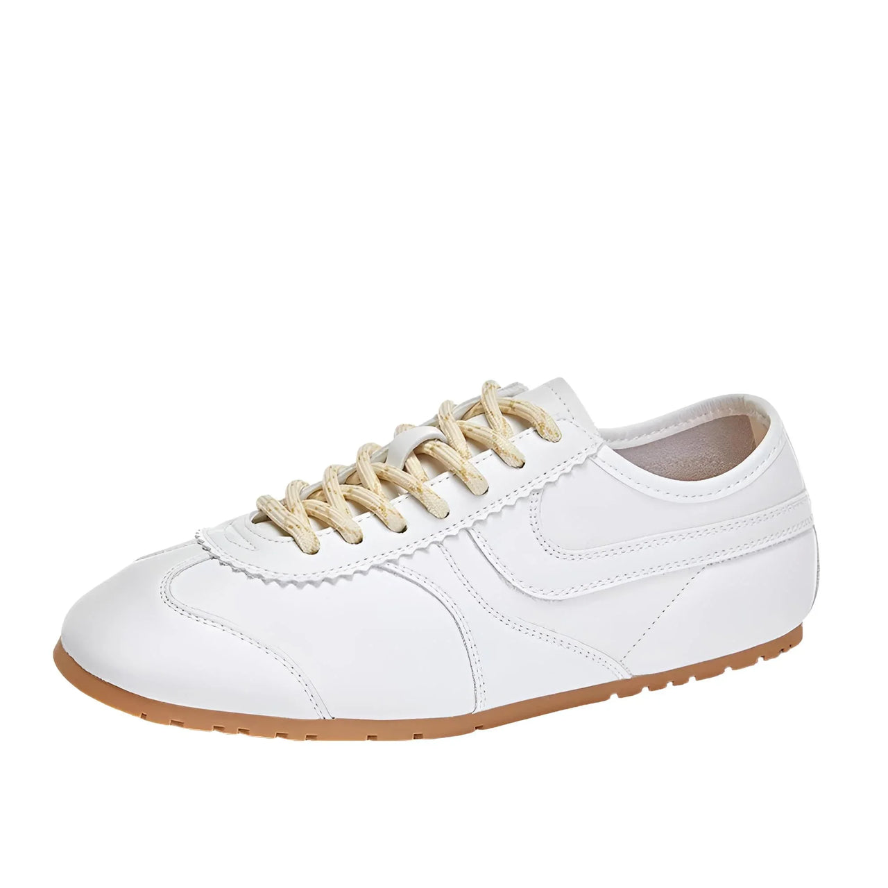 Women's Real Leather Sneakers Designer Training Shoes Patchwork Lace-Up Sneakers Leather Flat Women's Shoes