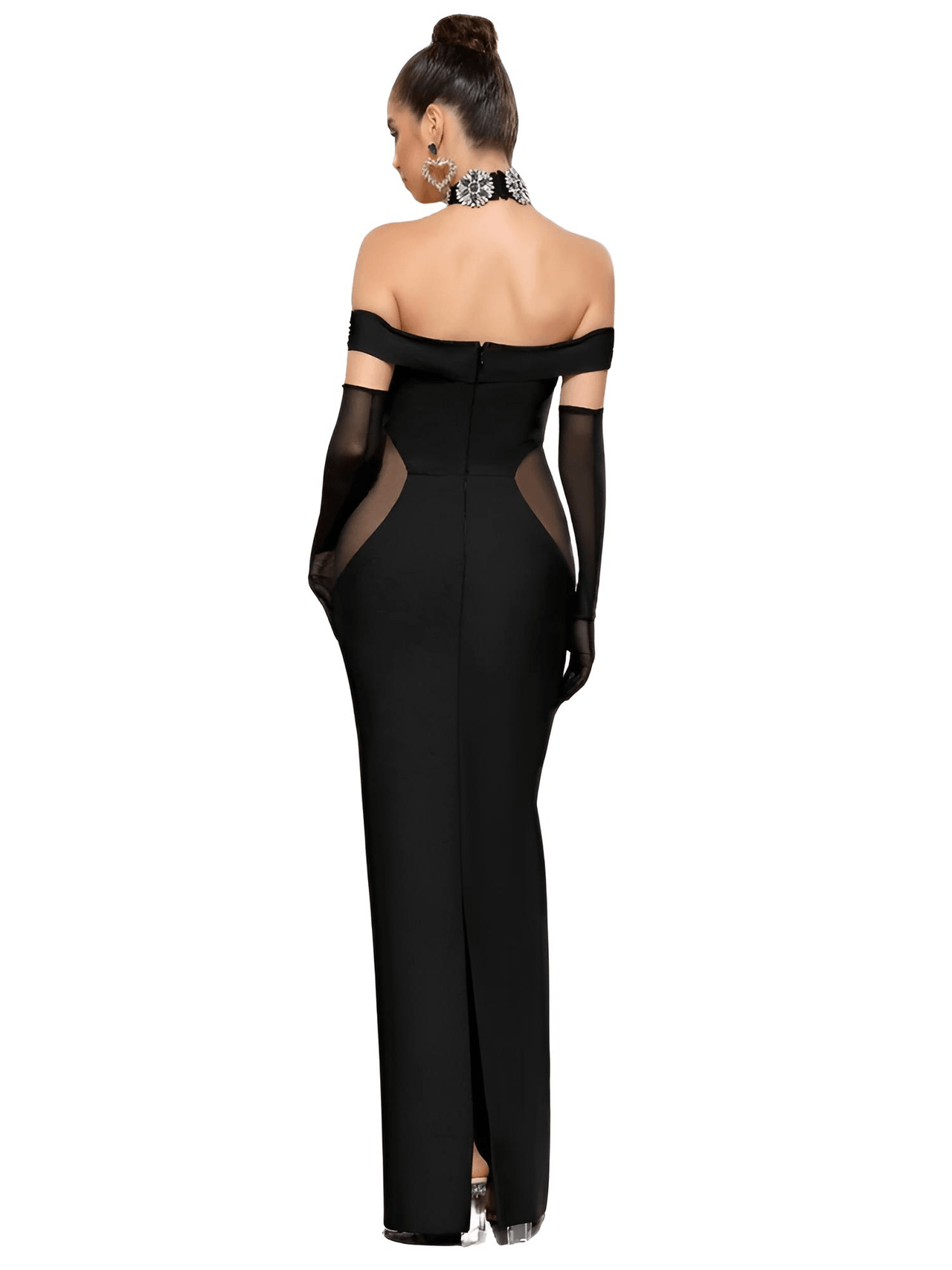 Women's Celebrity Sexy Diamonds Dress Crystal Black Maxi Long Bodycon Elegant Evening Club Party Dress -, Dress , Drestiny , 10, 2, 4, 6, 8, Ankle Length Dresses, Australia, Black, FR, Green, L, Long Sleeves, M, Maxi Dresses, New Zealand, Off Shoulder, S, Silver, United Kingdom, United States, XS , Drestiny , www.shopdrestiny.com