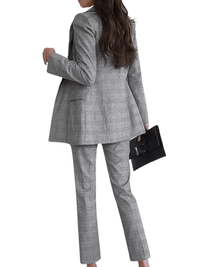Thumbnail for Chic Business Suit Jacket Vest and Straight Pants Suit Set For Women -, Suits , Drestiny , Australia, Blazers, Canada, Dress Pants, Grey, Khaki, L, M, New Zealand, Pant Sets, Pant Suits, Pants Sets, S, Suits, United Kingdom, United States, Vests, XL , Drestiny , www.shopdrestiny.com