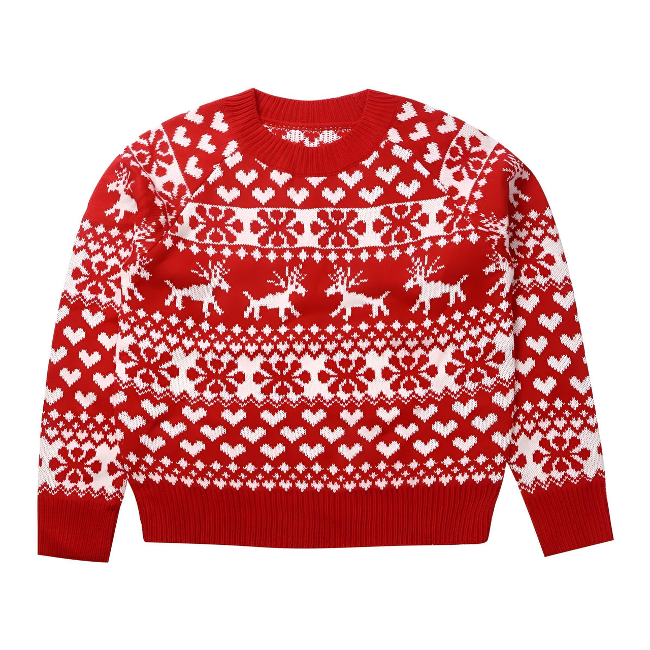 Women's Christmas Sweaters Winter Pullover Tops Casual Long Sleeve Print Knitted Sweater Women Clothes, Drestiny, Sweaters, Pullovers, United States, Canada, Australia, New Zealand, United Kingdom, Long Sleeves, S, M, L, XL, XXL, 2XL, 4, 6, 8, 10, 12, Red, White, shopdrestiny.com