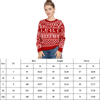 Thumbnail for Women's Christmas Sweaters Winter Pullover Tops Casual Long Sleeve Print Knitted Sweater Women Clothes, Drestiny, Sweaters, Pullovers, United States, Canada, Australia, New Zealand, United Kingdom, Long Sleeves, S, M, L, XL, XXL, 2XL, 4, 6, 8, 10, 12, Red, White, shopdrestiny.com