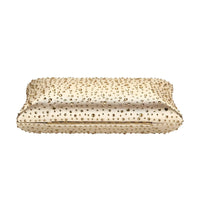 Thumbnail for Gold clutch with rhinestone embellishments on a white background