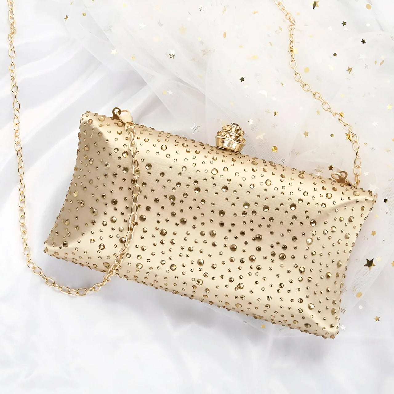 Women's Clutch With Rhinestones - In 9 Trending Colors!