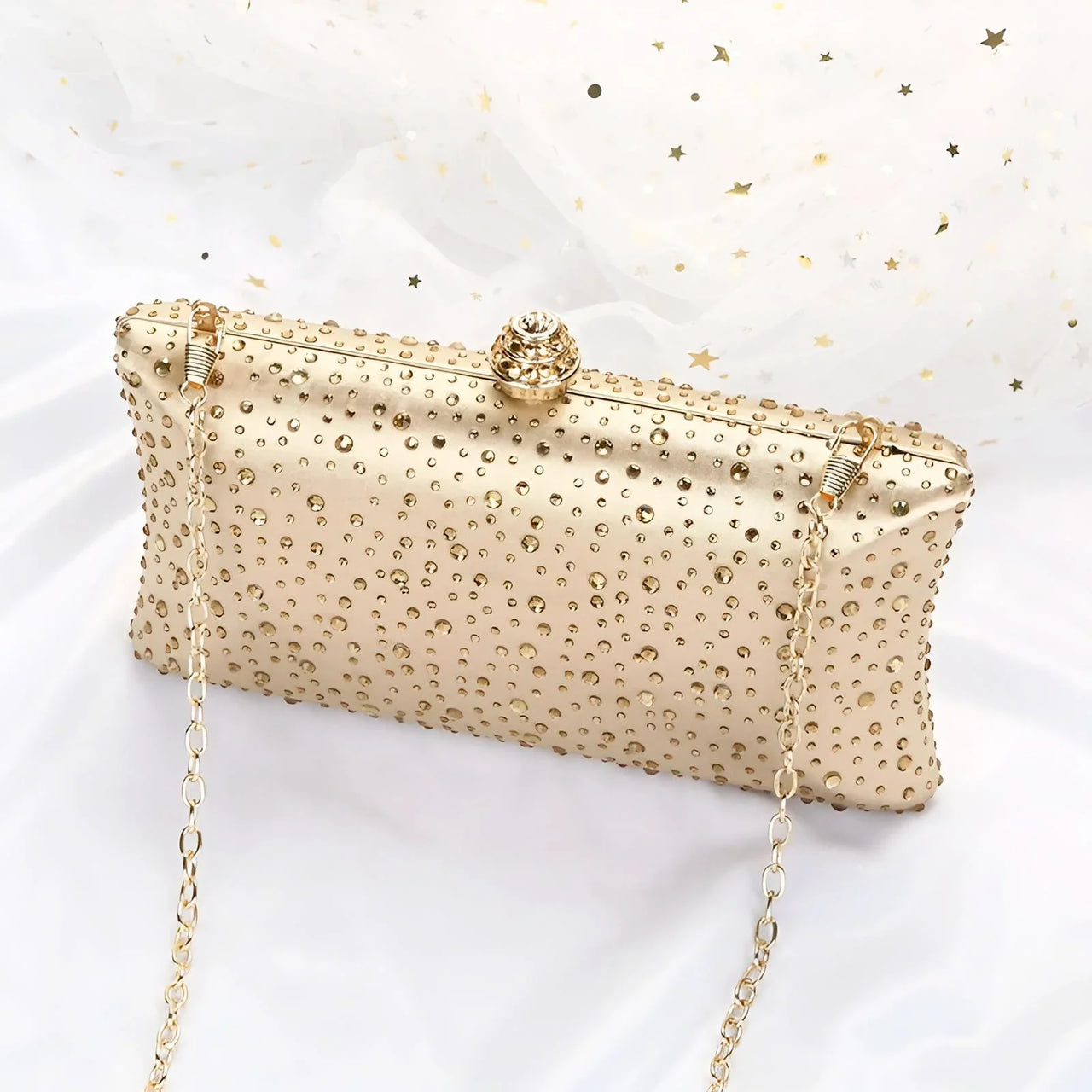 Women's Clutch With Rhinestones - In 9 Trending Colors!