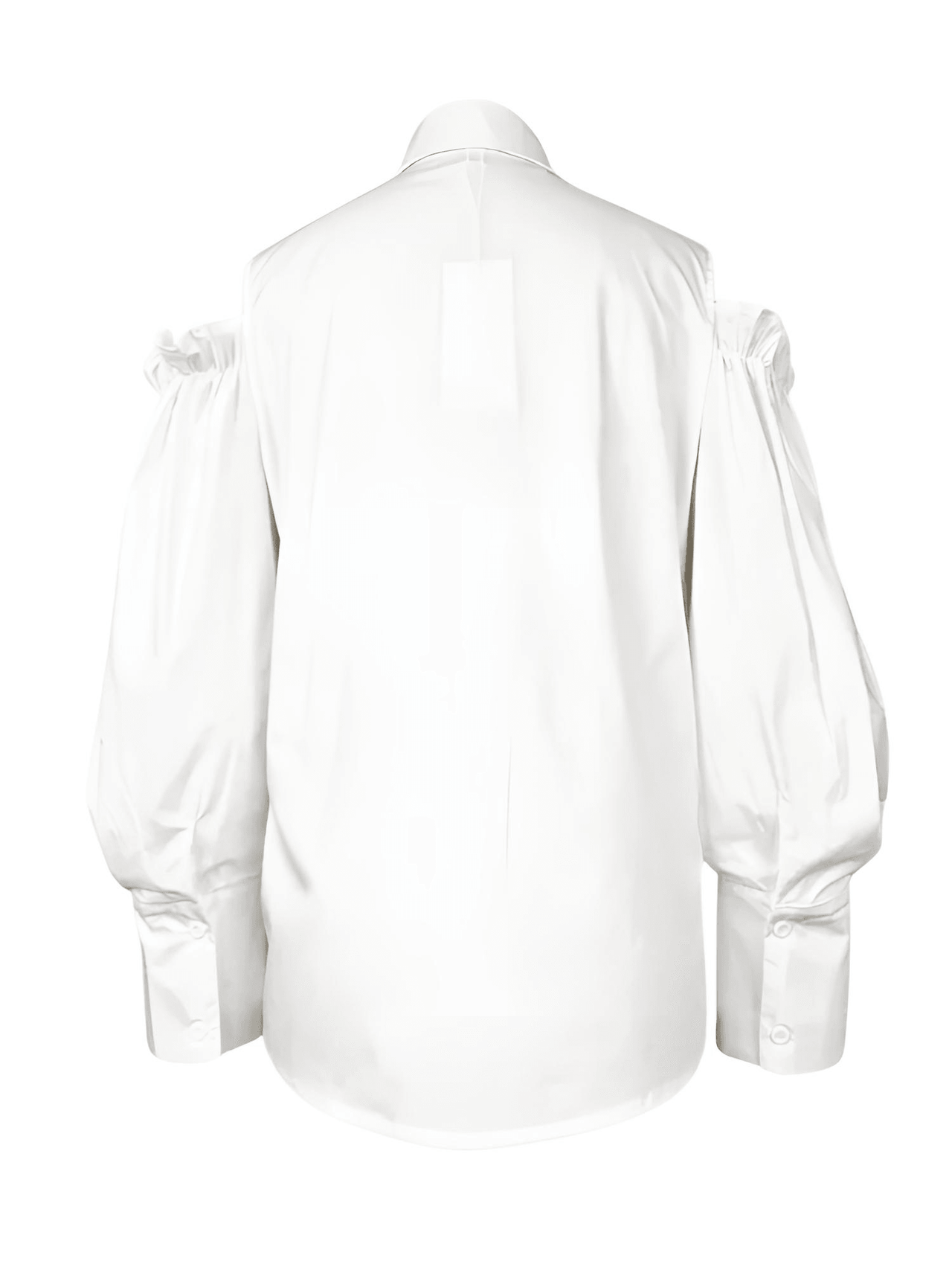 White shirt with puffed sleeves on a white background