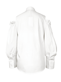 Thumbnail for White shirt with puffed sleeves on a white background