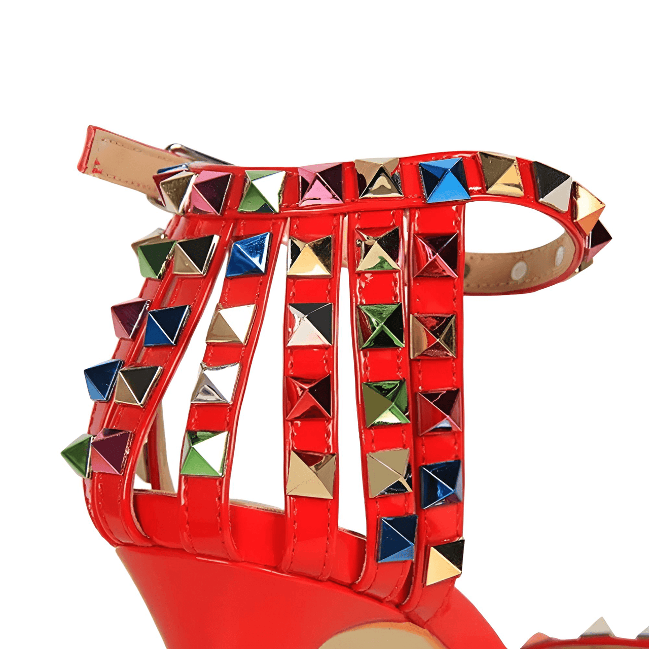 Women's Color Rivet Sandals Roman Style Heeled Sandals Hollow Out High Heels Stiletto Sexy Party Shoes Sandals, Drestiny, Heels, High Heels, Sandals, Stilettos, United States, USA, Australia, New Zealand, United Kingdom, UK, 4, 5, 6, 6.5, 7, 8, 9, Champagne, Black, Red, White, Bronze, Silver, Nude, rivet sandals women, studded sandals for women, women's leather rivet sandals, studded sandals women uk, ladies rivet detail sandals, shopdrestiny.com