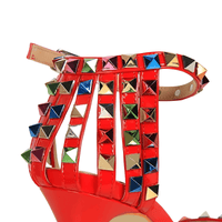 Thumbnail for Women's Color Rivet Sandals Roman Style Heeled Sandals Hollow Out High Heels Stiletto Sexy Party Shoes Sandals, Drestiny, Heels, High Heels, Sandals, Stilettos, United States, USA, Australia, New Zealand, United Kingdom, UK, 4, 5, 6, 6.5, 7, 8, 9, Champagne, Black, Red, White, Bronze, Silver, Nude, rivet sandals women, studded sandals for women, women's leather rivet sandals, studded sandals women uk, ladies rivet detail sandals, shopdrestiny.com