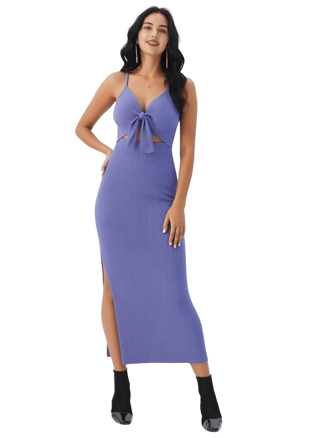 Women's Cut-Out Sleeveless Dress -, Dress , Drestiny , Ankle Length Dresses, Australia, Black, Brown, Canada, Dark Purple, Deep Pink, Green, Grey, L, Lavender, Light Blue, Light Grey, Light Purple, M, Maxi Dresses, New Zealand, Pink, Purple, S, Sleeveless, United Kingdom, United States, XL, XS , Drestiny , www.shopdrestiny.com