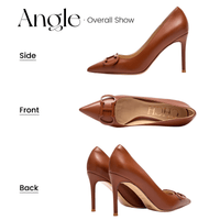 Thumbnail for Women's Designer High Heels New Pointed Metal Buckle Women's Shoes, Drestiny, Heels, High Heels, Stilettos, Pumps, 6, 6.5, 7, 7.5, 8, Brown, Black, Beige, Red, Assorted Colors, United States, USA, Australia, New Zealand, United Kingdom, UK, luxury heels for women, Designer stilettos, designer heels sale, high heels designer brands, shopdrestiny.com