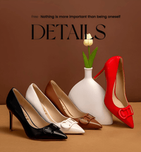 Thumbnail for Women's Designer High Heels New Pointed Metal Buckle Women's Shoes, Drestiny, Heels, High Heels, Stilettos, Pumps, 6, 6.5, 7, 7.5, 8, Brown, Black, Beige, Red, Assorted Colors, United States, USA, Australia, New Zealand, United Kingdom, UK, luxury heels for women, Designer stilettos, designer heels sale, high heels designer brands, shopdrestiny.com