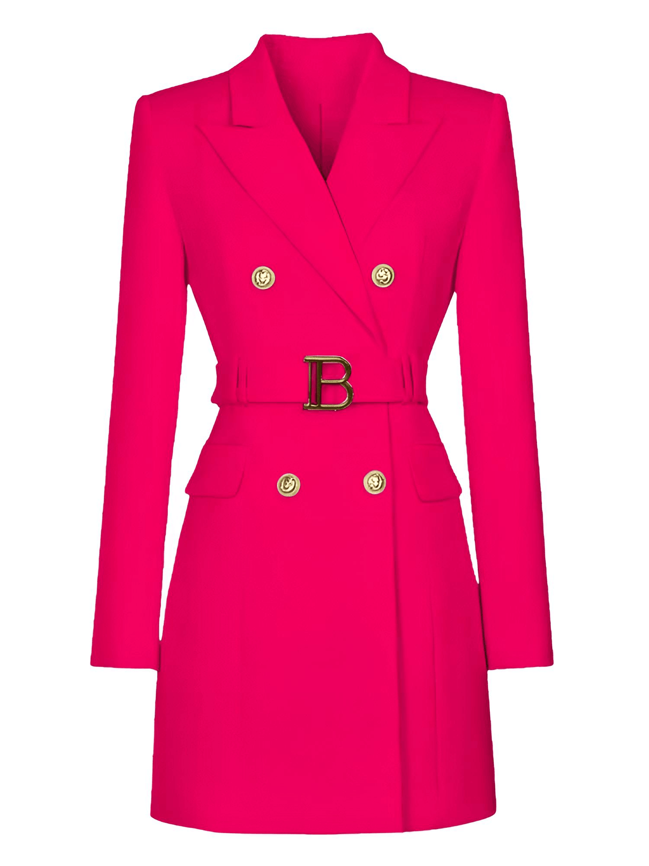 Women's Double Breasted Suit Dress With Belt, Drestiny, Dresses, Mini Dresses, Long Sleeves, S, M, L, XL, XXL, 3XL, XXXL, 4, 6, 8, 10, 12, 14, 16, United States, USA, Canada, Australia, New Zealand, United Kingdom, UK, mini blazer dress, long sleeve blazer dress, Pink, Deep Pink, Black, White, Light Blue, Dark Blue, Light Purple, Orange, Royal Blue, Purple, Dark Purple, Malachite Green, Red, Green, shopdrestiny.com