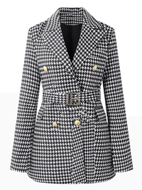 Thumbnail for Women's Double Breasted Suit Dress With Belt, Drestiny, Dresses, Mini Dresses, Long Sleeves, S, M, L, XL, XXL, 3XL, XXXL, 4, 6, 8, 10, 12, 14, 16, United States, USA, Canada, Australia, New Zealand, United Kingdom, UK, mini blazer dress, long sleeve blazer dress, Pink, Deep Pink, Black, White, Light Blue, Dark Blue, Light Purple, Orange, Royal Blue, Purple, Dark Purple, Malachite Green, Red, Green, shopdrestiny.com