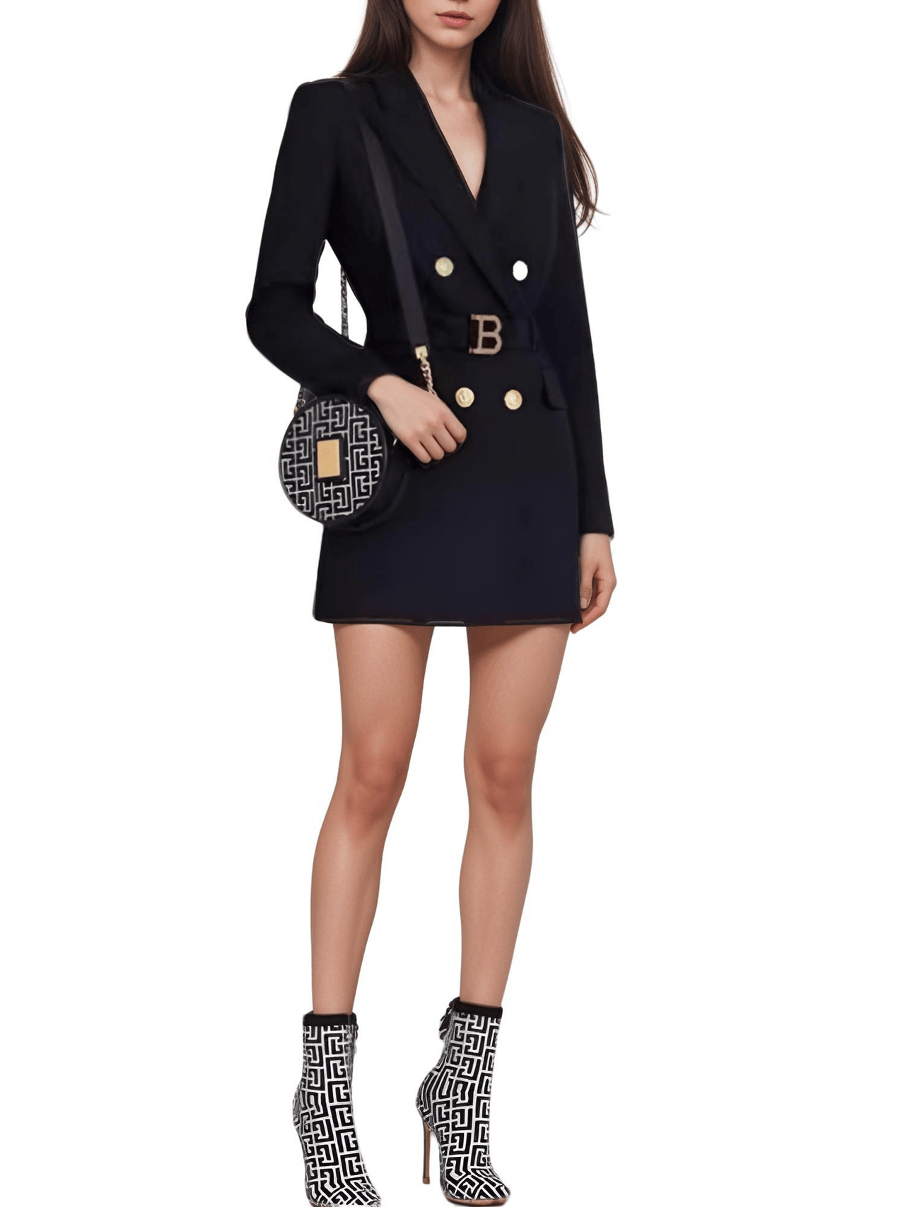 Women's Double Breasted Suit Dress With Belt, Drestiny, Dresses, Mini Dresses, Long Sleeves, S, M, L, XL, XXL, 3XL, XXXL, 4, 6, 8, 10, 12, 14, 16, United States, USA, Canada, Australia, New Zealand, United Kingdom, UK, mini blazer dress, long sleeve blazer dress, Pink, Deep Pink, Black, White, Light Blue, Dark Blue, Light Purple, Orange, Royal Blue, Purple, Dark Purple, Malachite Green, Red, Green, shopdrestiny.com