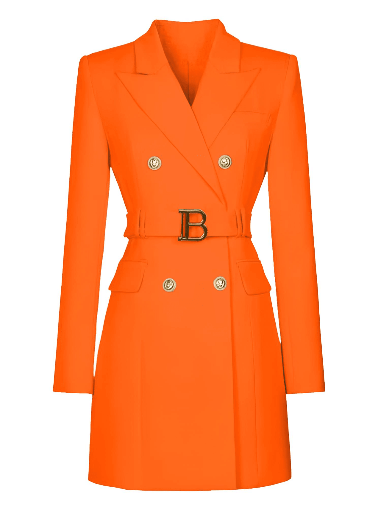 Women's Double Breasted Suit Dress With Belt, Drestiny, Dresses, Mini Dresses, Long Sleeves, S, M, L, XL, XXL, 3XL, XXXL, 4, 6, 8, 10, 12, 14, 16, United States, USA, Canada, Australia, New Zealand, United Kingdom, UK, mini blazer dress, long sleeve blazer dress, Pink, Deep Pink, Black, White, Light Blue, Dark Blue, Light Purple, Orange, Royal Blue, Purple, Dark Purple, Malachite Green, Red, Green, shopdrestiny.com