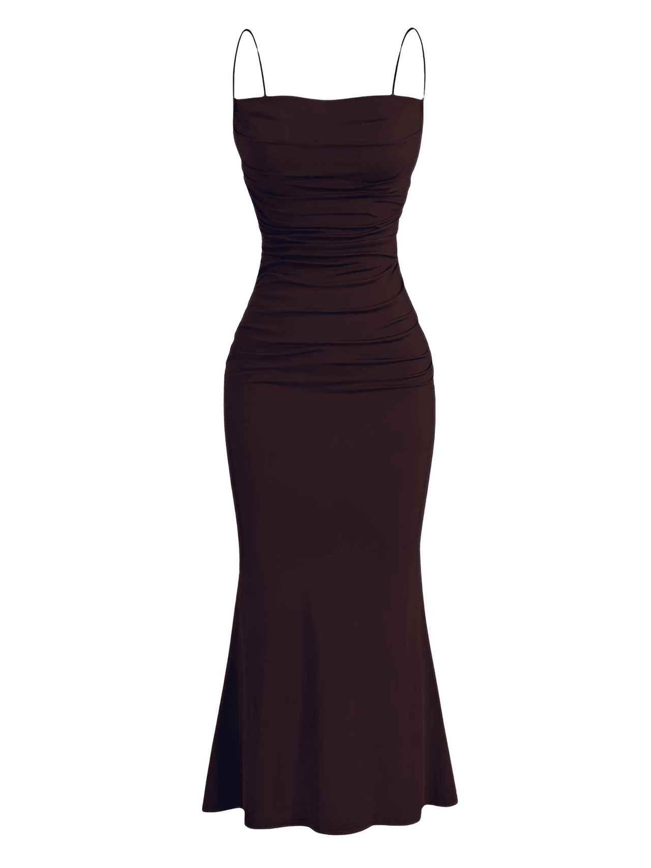 Women's Dresses Elegant Party Slim Fitting Dress Spaghetti Strap Mermaid Maxi Party Dress, Dresses, Off Shoulder, Sleeveless, Ankle Length Dresses, Tea Length Dresses, Maxi Dresses, XS, S, M, L, XL, XXL, 2, 4, 6, 8, 10, 12, 14, 16, Dark Red, Black, Dark Green, Deep Pink, Light Blue, Brown, Red, United States, USA, Canada, Australia, United Kingdom, UK, mermaid maxi dress, Elegant mermaid maxi dress, brown mermaid maxi party dress, shopdrestiny.com