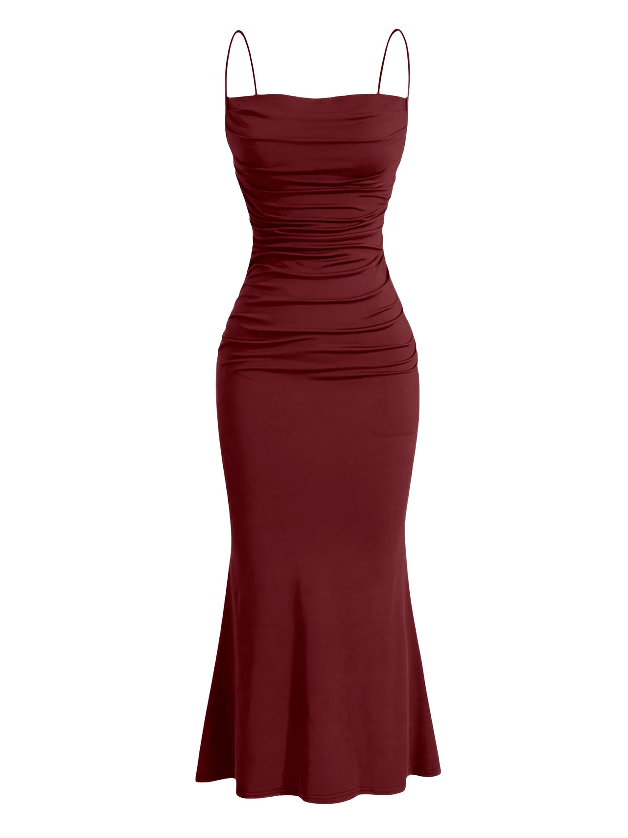 Women's Dresses Elegant Party Slim Fitting Dress Spaghetti Strap Mermaid Maxi Party Dress, Dresses, Off Shoulder, Sleeveless, Ankle Length Dresses, Tea Length Dresses, Maxi Dresses, XS, S, M, L, XL, XXL, 2, 4, 6, 8, 10, 12, 14, 16, Dark Red, Black, Dark Green, Deep Pink, Light Blue, Brown, Red, United States, USA, Canada, Australia,  United Kingdom, UK, dark red mermaid maxi dress, Elegant mermaid maxi dress, mermaid maxi party dress, shopdrestiny.com