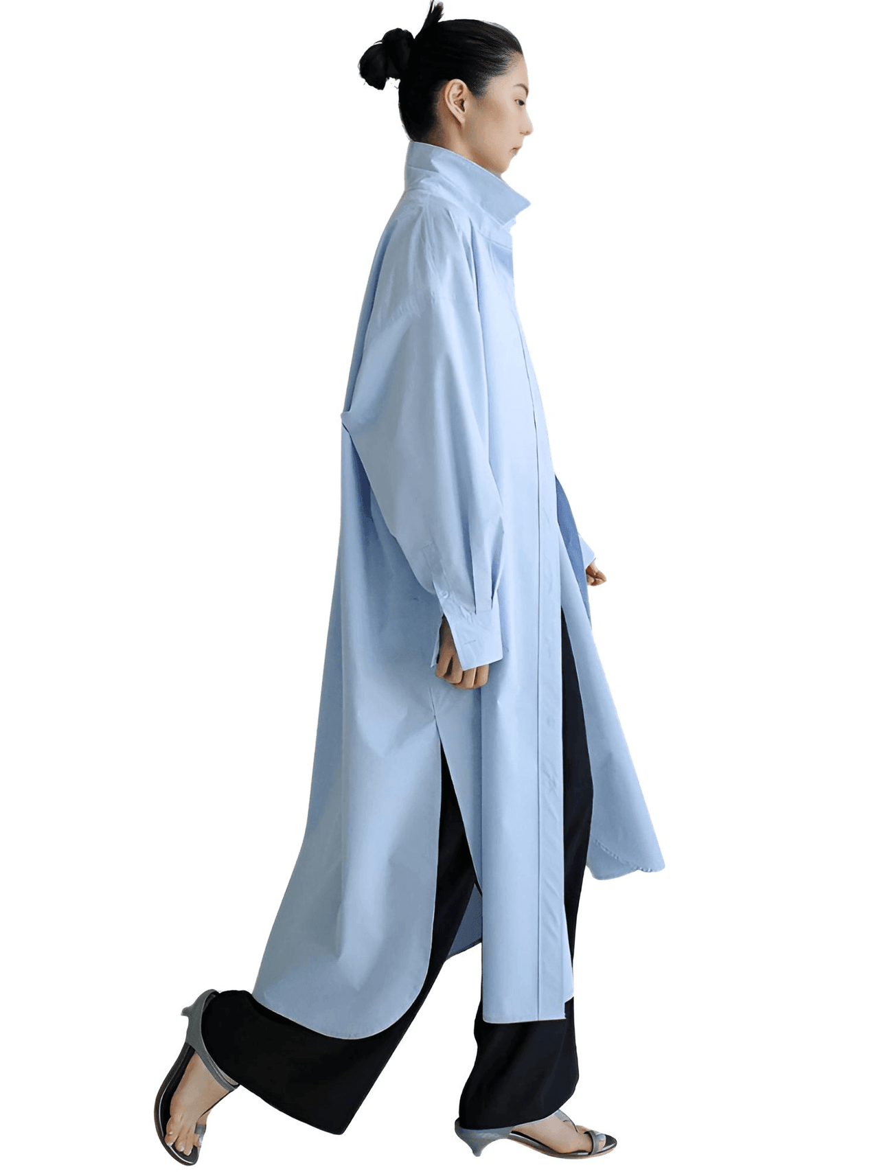 Women's Extra Long Blouse Casual New Lapel Long Sleeve Loose Fit Shirt Women's Fashion -, Blouses , Drestiny , Australia, Black, Blue, Casual Shirts, Dress Shirts, FR, L, Long Sleeves, M, New Zealand, S, United Kingdom, United States, White, XL , Drestiny , www.shopdrestiny.com