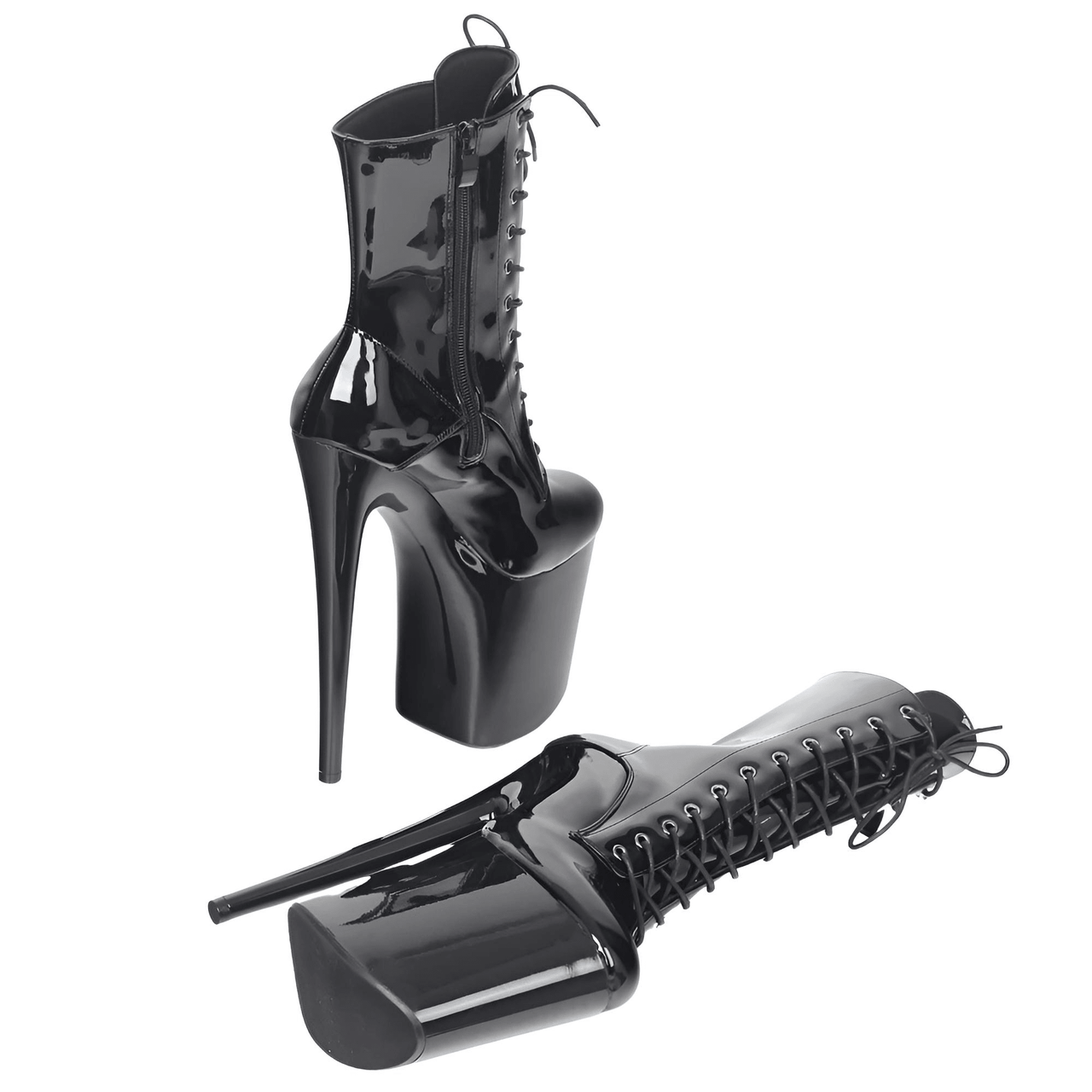 Women's Extreme High Heel Platform Boots Lace Up Sexy Black Pole Dancing Ankle Boots Side Zip 5-12 -, Boots , Drestiny , 10, 11, 12, 5, 6, 7, 8, 9, Ankle Boots, Australia, Beige, Black, Boots, FR, Heels, High Heels, New Zealand, Stilettos, United Kingdom, United States , Drestiny , www.shopdrestiny.com