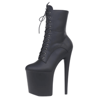 Thumbnail for Women's Extreme High Heel Platform Boots Lace Up Sexy Black Pole Dancing Ankle Boots Side Zip 5-12 -, Boots , Drestiny , 10, 11, 12, 5, 6, 7, 8, 9, Ankle Boots, Australia, Beige, Black, Boots, FR, Heels, High Heels, New Zealand, Stilettos, United Kingdom, United States , Drestiny , www.shopdrestiny.com