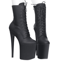 Thumbnail for Women's Extreme High Heel Platform Boots Lace Up Sexy Black Pole Dancing Ankle Boots Side Zip 5-12 -, Boots , Drestiny , 10, 11, 12, 5, 6, 7, 8, 9, Ankle Boots, Australia, Beige, Black, Boots, FR, Heels, High Heels, New Zealand, Stilettos, United Kingdom, United States , Drestiny , www.shopdrestiny.com