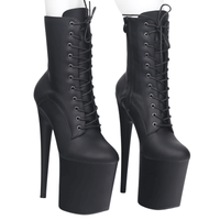 Thumbnail for Women's Extreme High Heel Platform Boots Lace Up Sexy Black Pole Dancing Ankle Boots Side Zip 5-12 -, Boots , Drestiny , 10, 11, 12, 5, 6, 7, 8, 9, Ankle Boots, Australia, Beige, Black, Boots, FR, Heels, High Heels, New Zealand, Stilettos, United Kingdom, United States , Drestiny , www.shopdrestiny.com