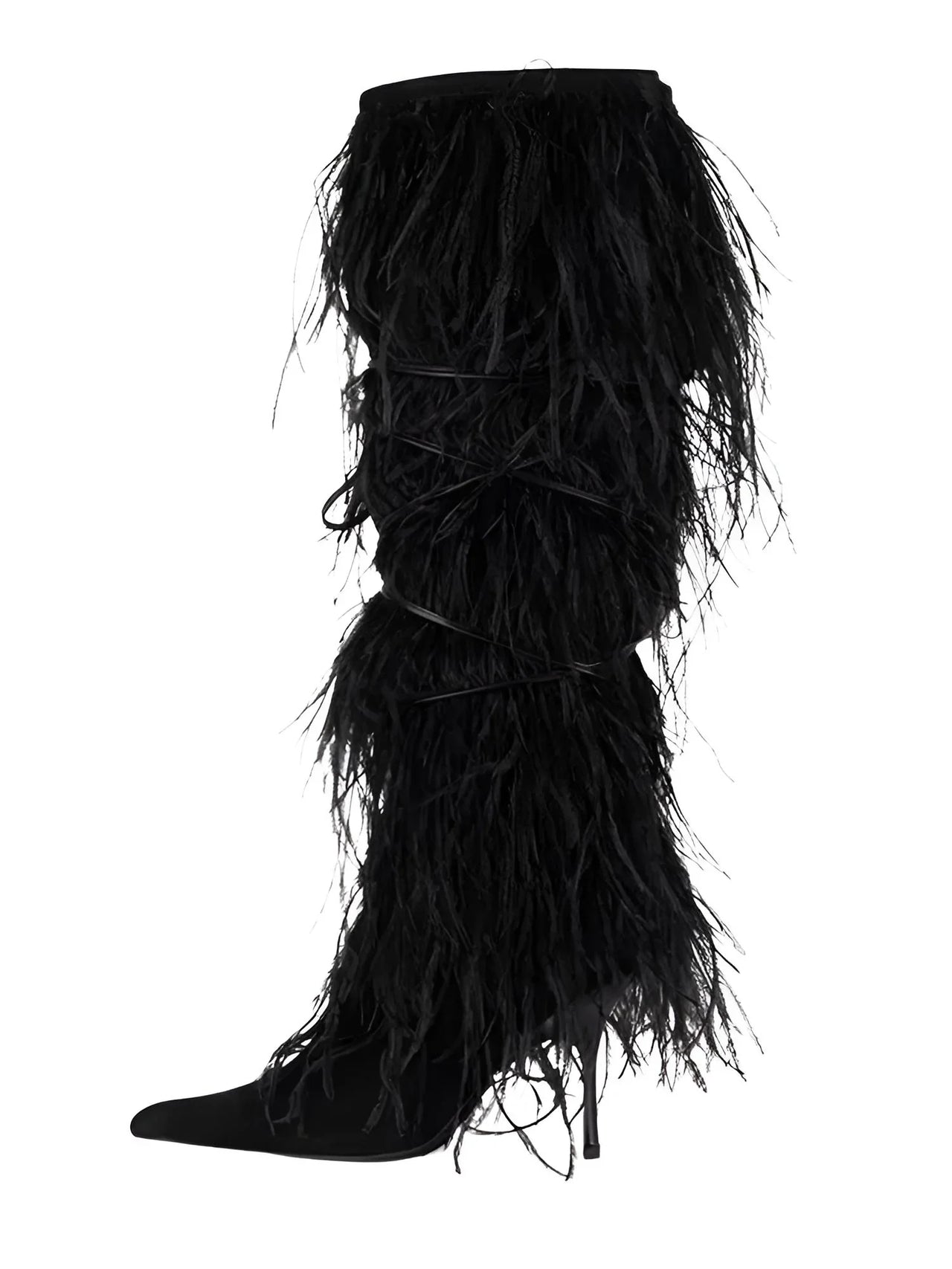 Women's Feather High Heel Boots -, Boots , Drestiny , 10, 10.5, 12, 13, 4.5, 5, 6, 6.5, 7.5, 8.5, 9, 9.5, Australia, Black, Blue, Boots, Heels, High Heels, New Zealand, United Kingdom, United States, White , Drestiny , www.shopdrestiny.com