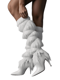 Thumbnail for Women's Feather High Heel Boots -, Boots , Drestiny , 10, 10.5, 12, 13, 4.5, 5, 6, 6.5, 7.5, 8.5, 9, 9.5, Australia, Black, Blue, Boots, Heels, High Heels, New Zealand, United Kingdom, United States, White , Drestiny , www.shopdrestiny.com