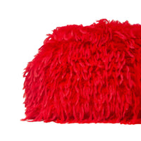 Thumbnail for Red fluffy pillow on a white background